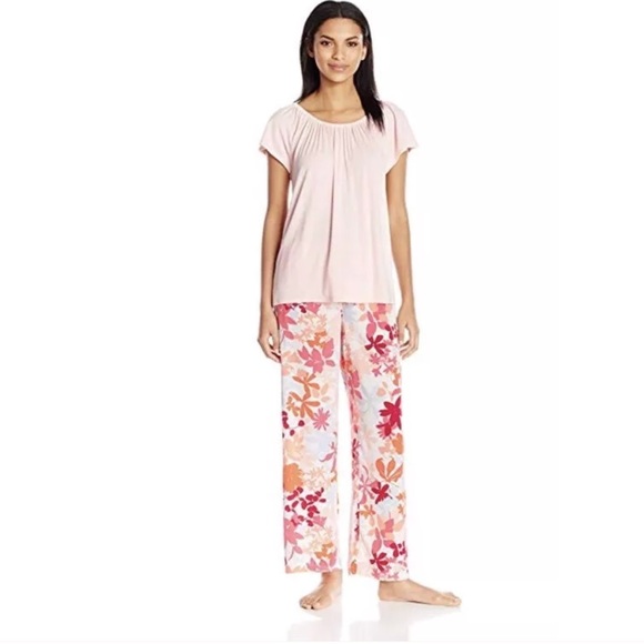 Oscar de la Renta Pink  Floral Pajamas , Large - Picture 3 of 5